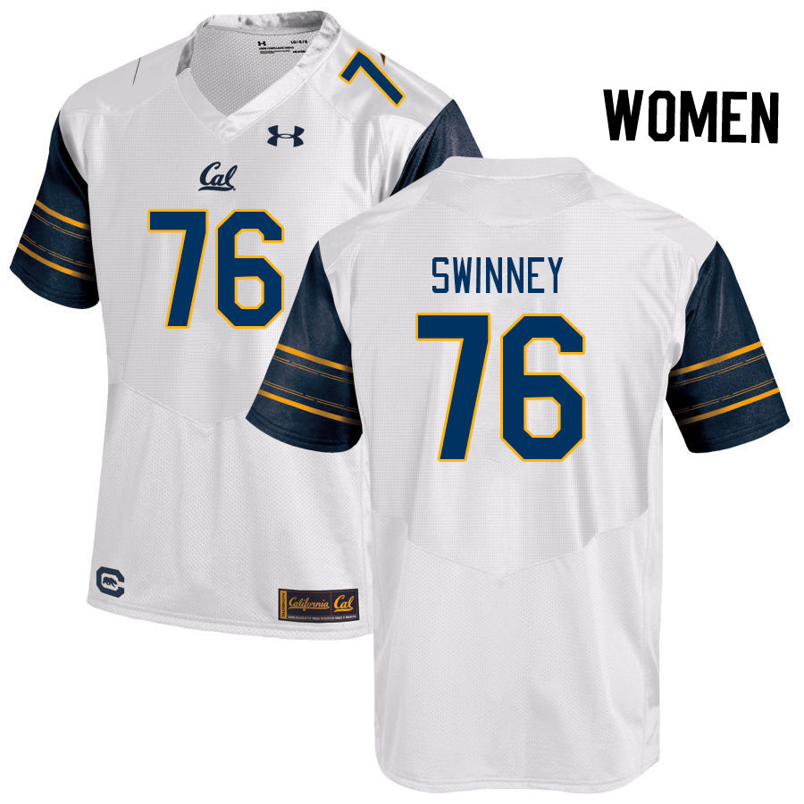 Women #76 Bastian Swinney California Golden Bears College Football Jerseys Stitched Sale-White
